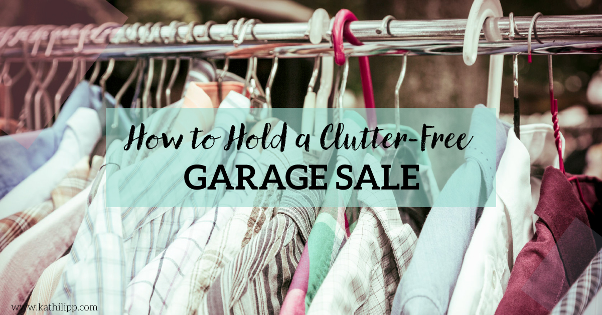 clutter-free garage sale